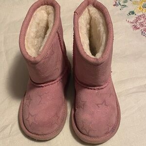 UGG Kids Boots in Pink with Star Design